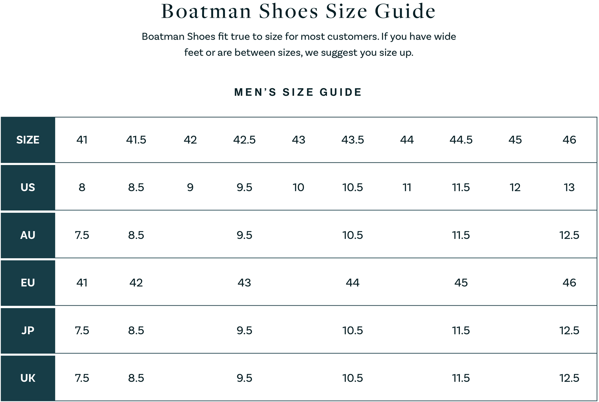 size guide
